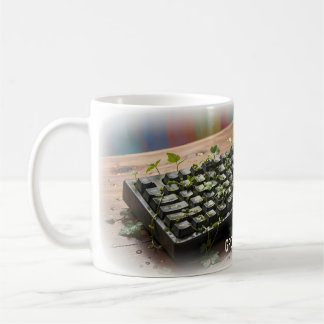 De Café Caneca Teclado Verde Cresce em Qualquer Lugar