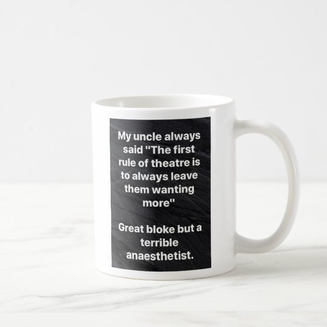 De Café Caneca terrível do Anaesthetist (Direita)