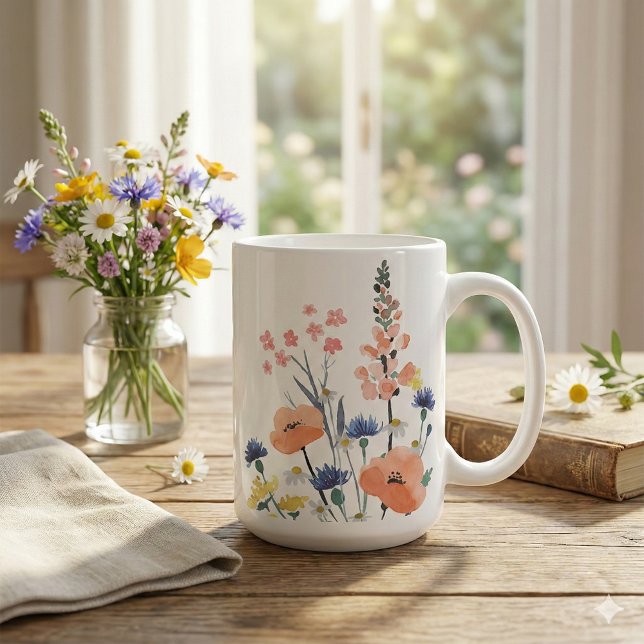 De Café Caneca Thanks For Helping Me Bloom (Thank a special teacher with this beautiful floral, "Thanks for helping me bloom" mug! )