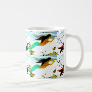 De Café caneca triguenha das sereias da natação