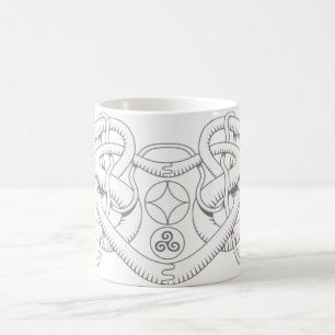 De Café Caneca tripla celta do coração