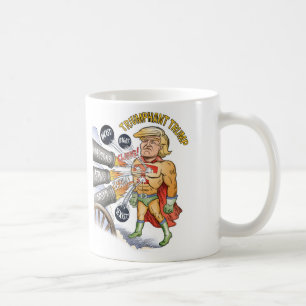De Café Caneca triunfante do branco do super-herói do