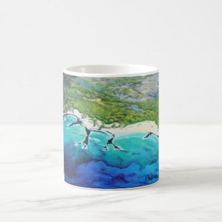 De Café Caneca tropical da arte da praia da vista aérea
