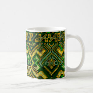 De Café Caneca ucraniana do teste padrão do ponto da cruz