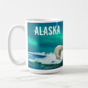 De Café Caneca Urso Polar Aurora Boreal Alasca