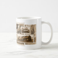 Caneca velha da colagem 11oz do trem do