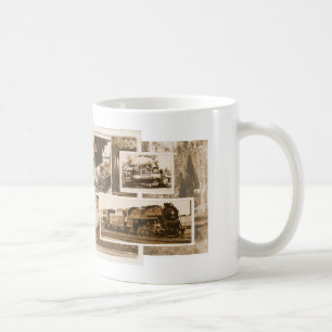De Café Caneca velha da colagem 11oz do trem do