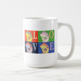 DE CAFÉ CANECA VELHA PARVA DO URSO DO AMOR
