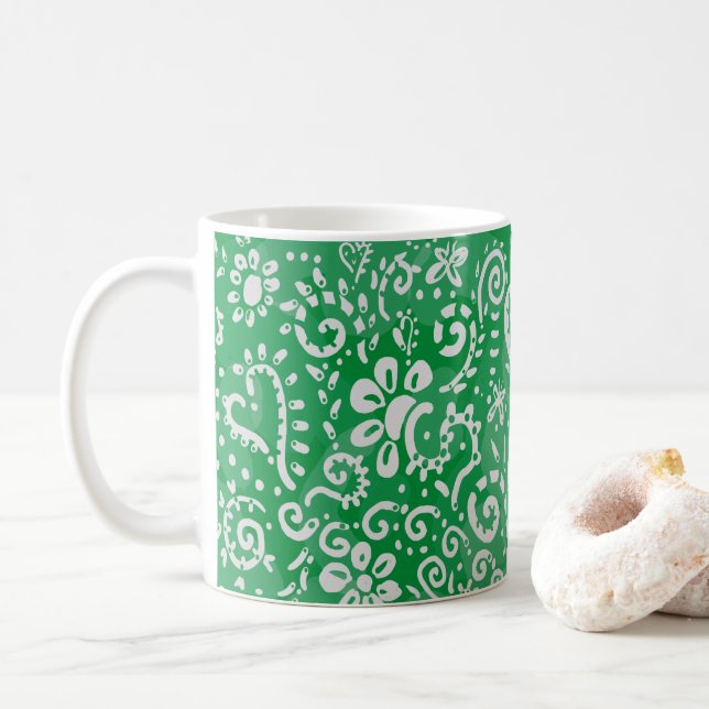 De Café Caneca verde (Com Donut)