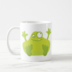 De Café Caneca verde bonito do monstro
