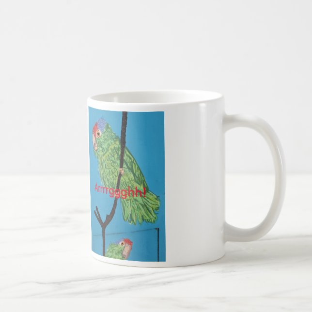 De Café caneca verde do papagaio (Direita)