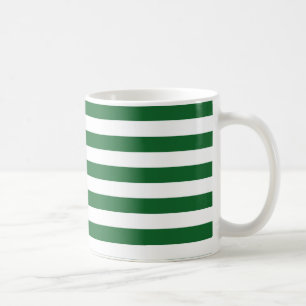 De Café Caneca verde e branca das listras