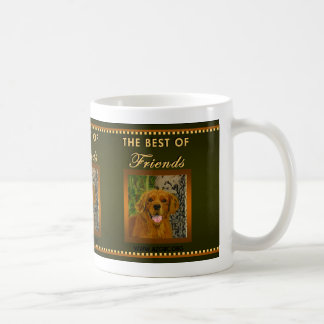 De Café Caneca verde-oliva clássica do golden retriever