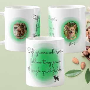 De Café Caneca Verde Pastel Chihuahua com Fotos Personaliz