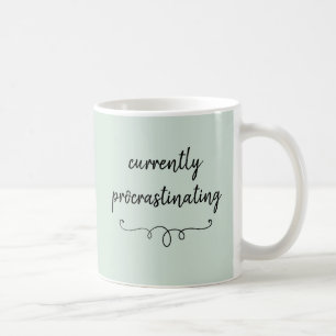 De Café Caneca Verde Sage Atualmente Procrastinando