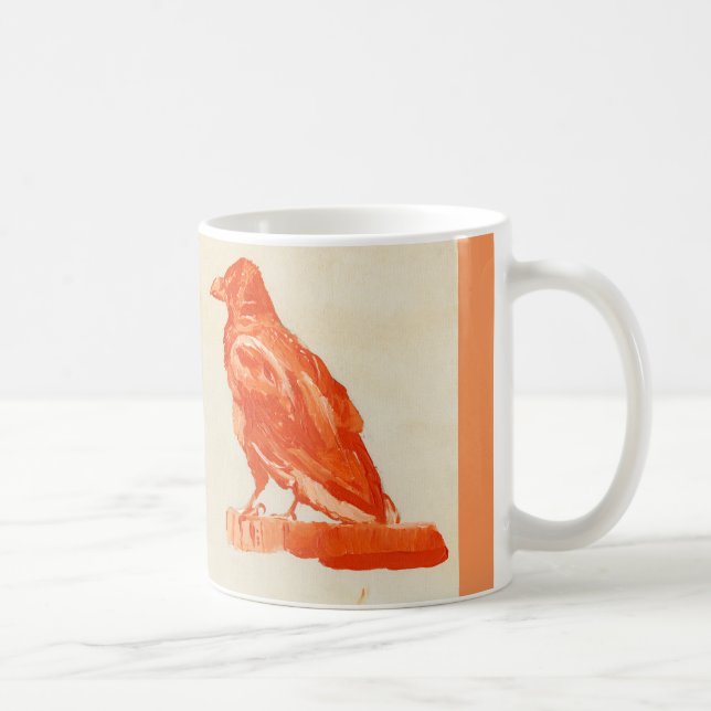De Café Caneca vermelha bonita do pássaro (Direita)