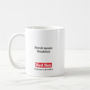 De Café Caneca vermelha da caixa - Brexit significa o