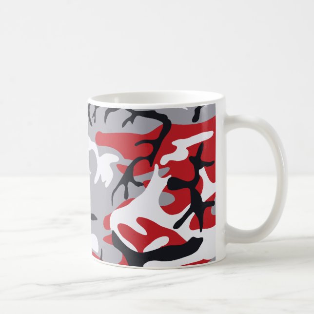 De Café Caneca vermelha da camuflagem (Direita)
