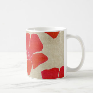 De Café Caneca vermelha da flor