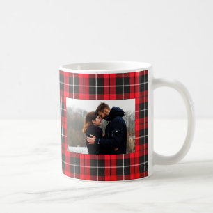 De Café Caneca vermelha da foto da xadrez do Natal