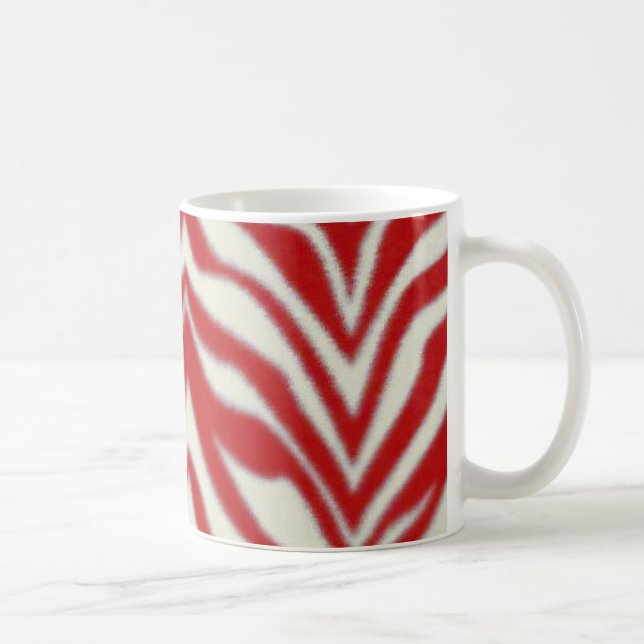 De Café Caneca vermelha da zebra (Direita)