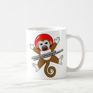De Café Caneca vermelha do macaco do espaço