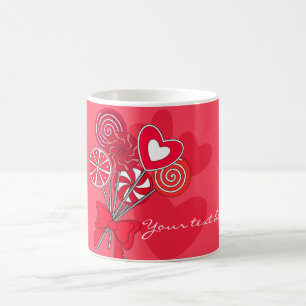 De Café Caneca vermelha do pirulito