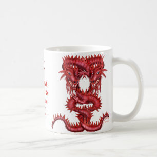 De Café Caneca vermelha dobro do dragão