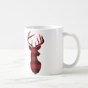 De Café Caneca vermelha dos cervos   da xadrez