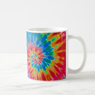 De Café Caneca vermelha e azul da tintura do laço da