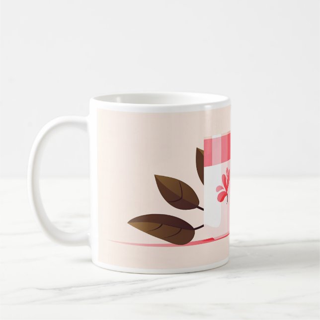 De Café Caneca Vermelha Em Caneca (Esquerda)