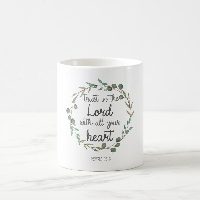De Café Caneca Versículo Bíblico Confie no Senhor (Centro)