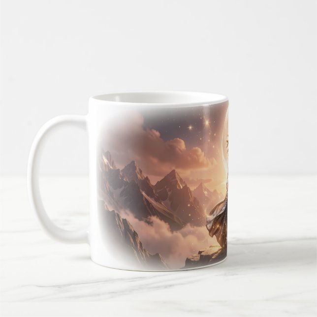 De Café Caneca Vestido Estrelado Pico Montanha Deusa Lua (Esquerda)