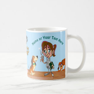 De Café Caneca Veterinária Personalizada para Vet Feminin