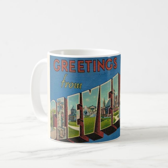 De Café Caneca Vintage Cleveland Ohio  (Frente Esquerda)