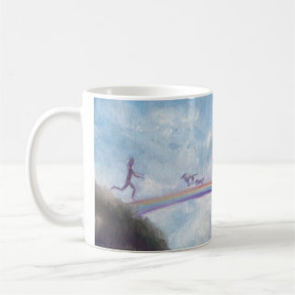 De Café Caneca Violano do céu do gato do cão da ponte do
