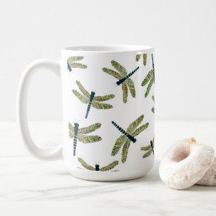 De Café Caneca vívida das libélulas