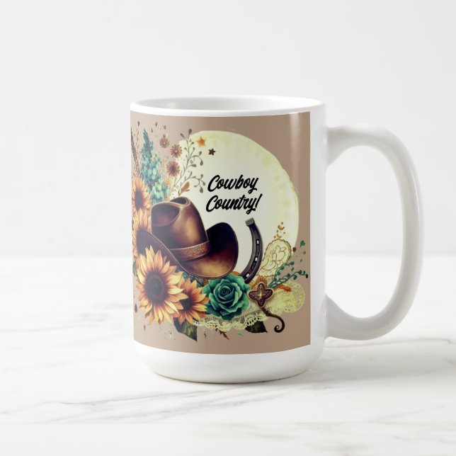 De Café Caneca Western Rústica País do Cowboy (Direita)