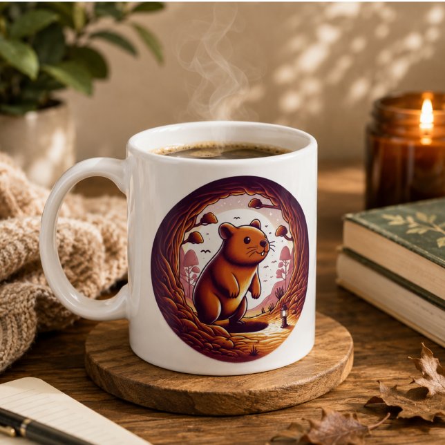 De Café Caneca Wombat Wonderland (Wombat Wonderland Mug” Coffee Mug)