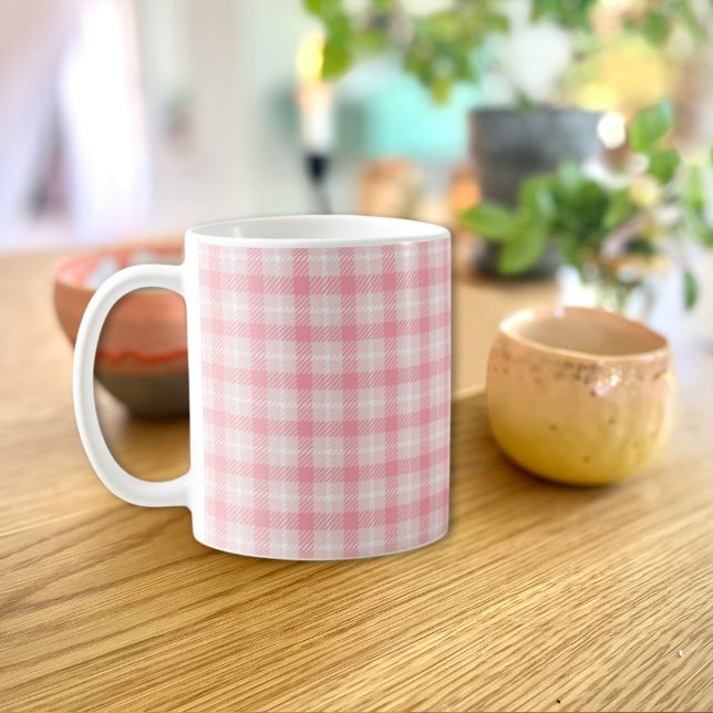 De Café Caneca Xadrez Rosa (Criador carregado)