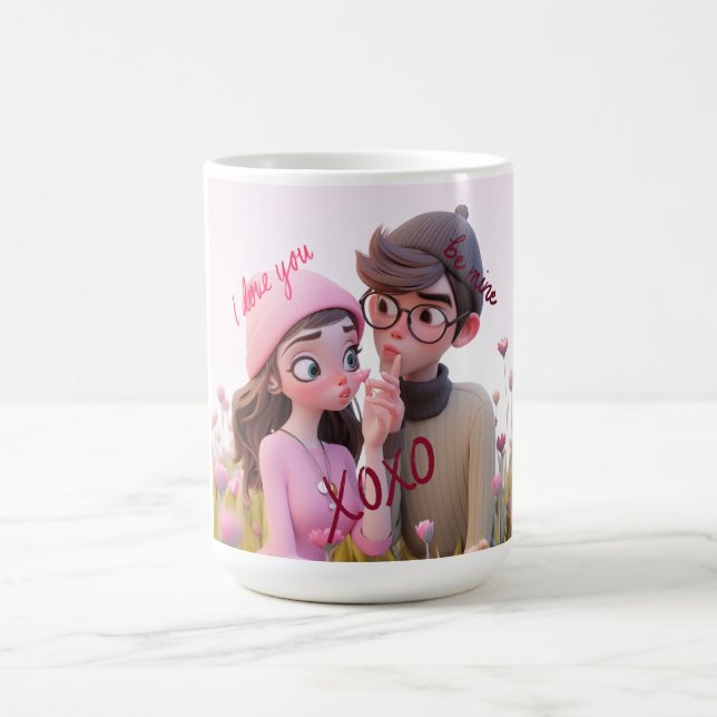 De Café Caneca XOXO Eu Te Amo – Presente Romântico Fofo pa (Centro)