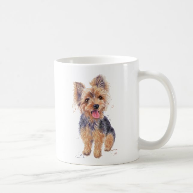De Café Cão do yorkshire terrier em uma caneca (Direita)