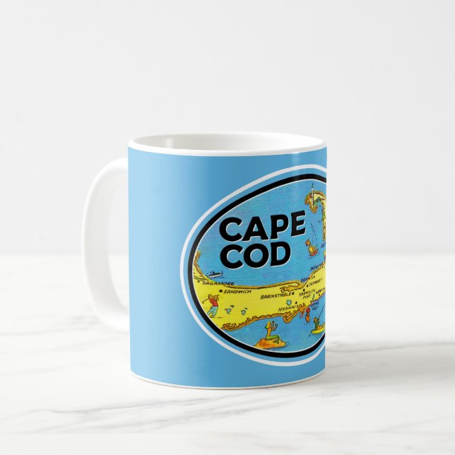 De Café Cape Cod Caneca Azul (Frente Esquerda)