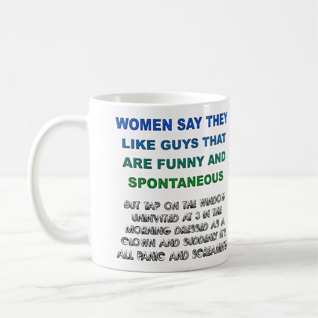 De Café Cara Engraçado e Espontâneo Caneca Assustadora (Esquerda)