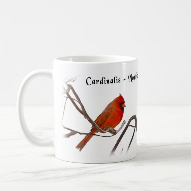 De Café Cardinalis - Cardeal Vermelho Norte - Caneca Branc (Esquerda)