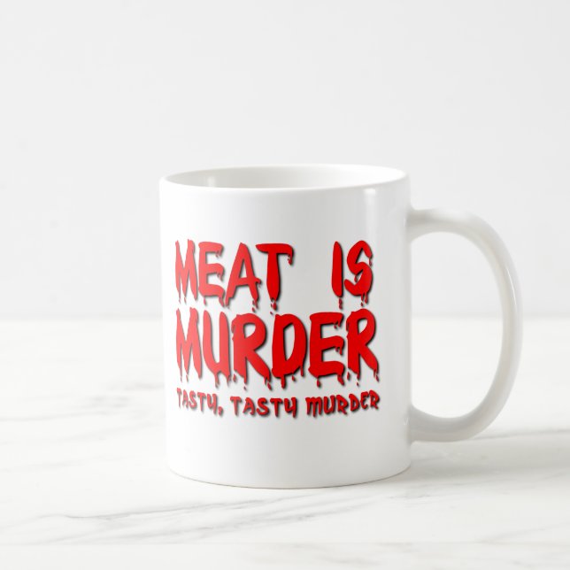 De Café Carne é Assassinato Caneca Divertida Humor (Direita)