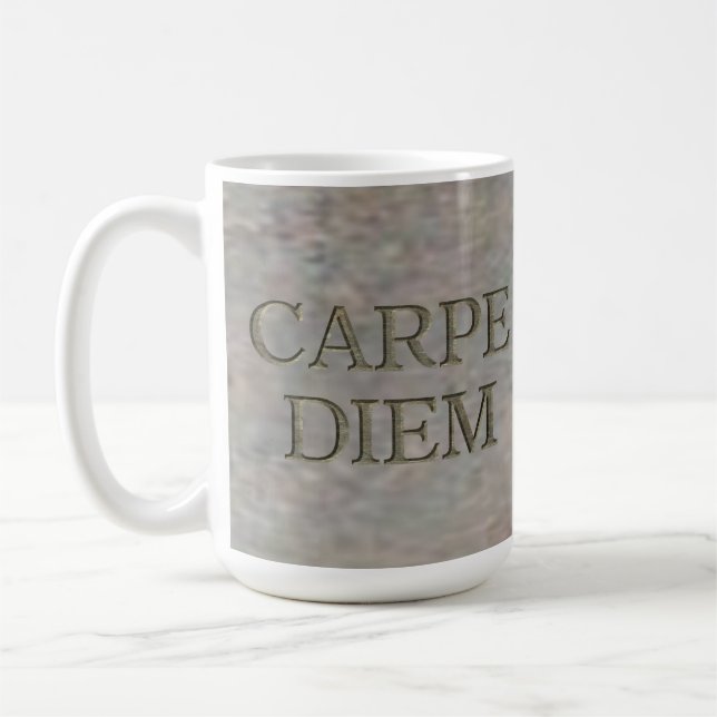 De Café Carpe Diem Stone White caneca (Esquerda)