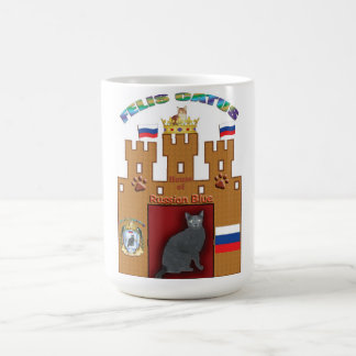 De Café Casa da caneca da crista do gato azul do russo -