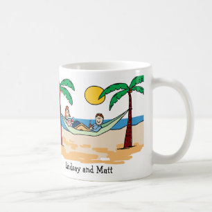 De Café Casal em férias - caneca feita sob encomenda dos