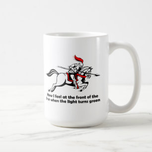 De Café Cavaleiro da Luz Verde Caneca Engraçada